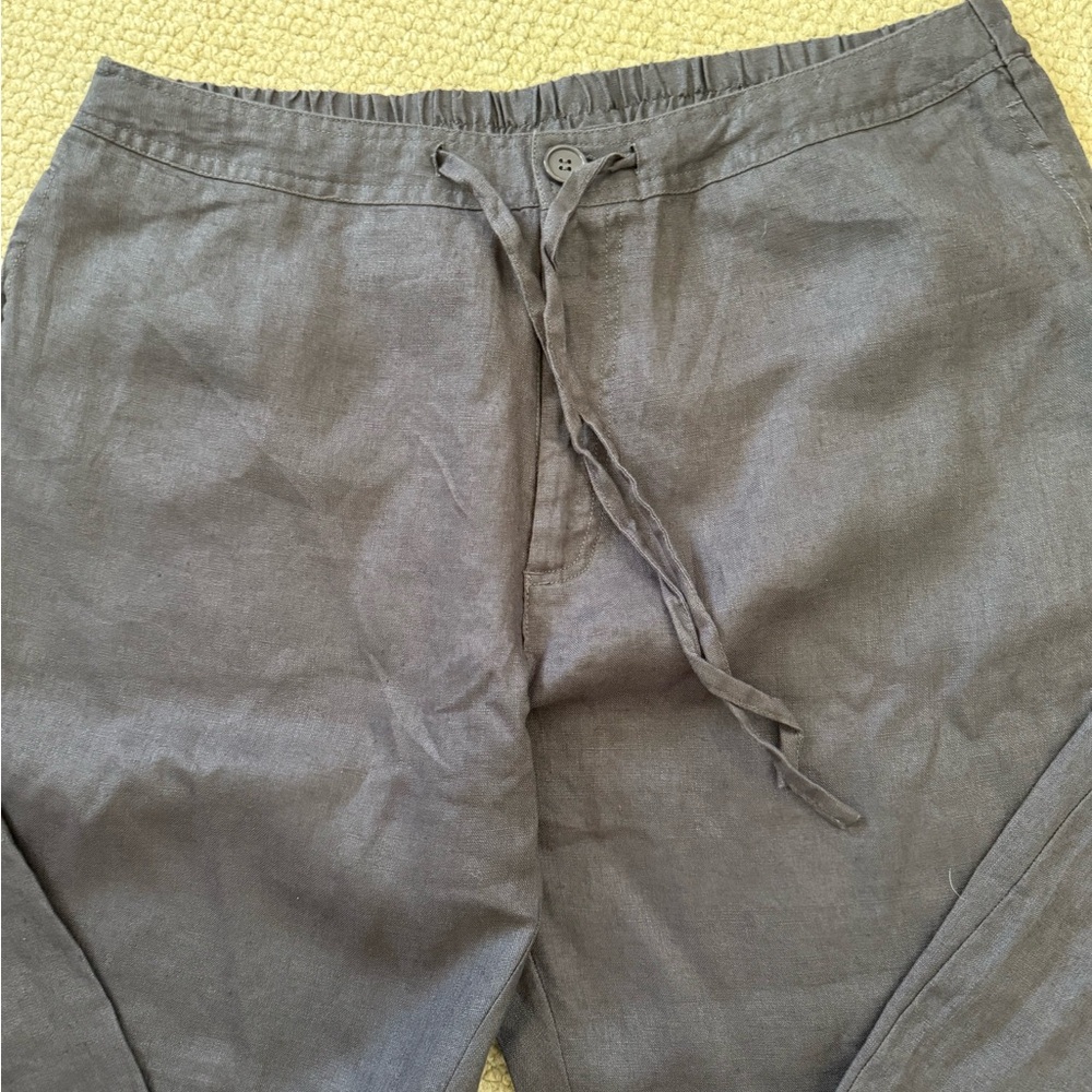 Men's Gray Casual Linen Pants New without Tags